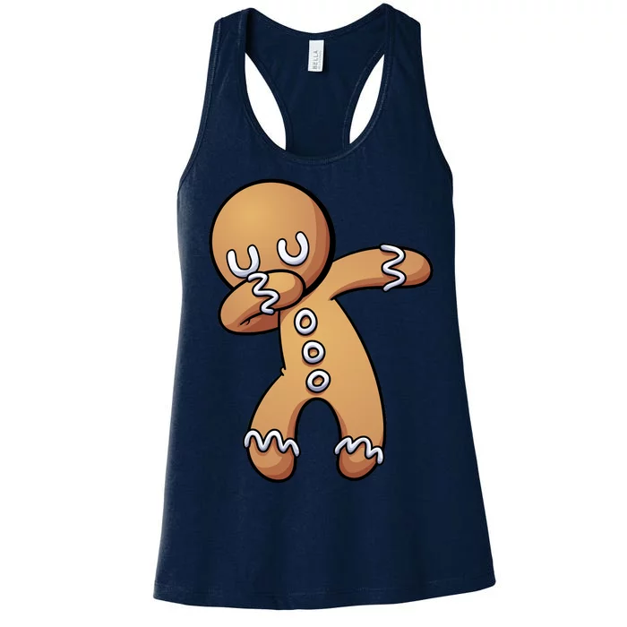 Dabbing Gingerbread Man Christmas Women's Racerback Tank