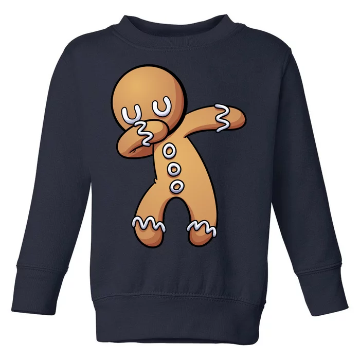 Dabbing Gingerbread Man Christmas Toddler Sweatshirt