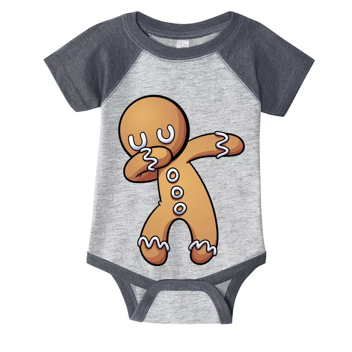 Dabbing Gingerbread Man Christmas Infant Baby Jersey Bodysuit