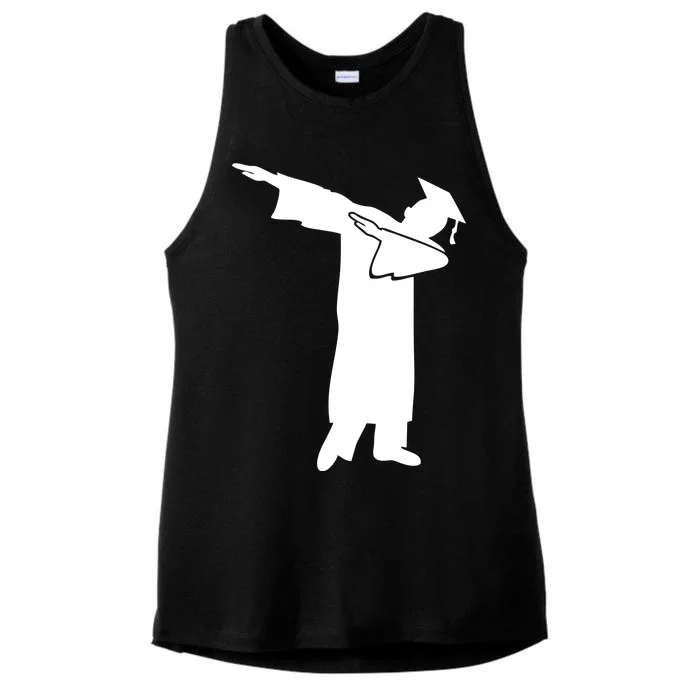 Dabbing Graduate Funny Graduation Ladies Tri-Blend Wicking Tank