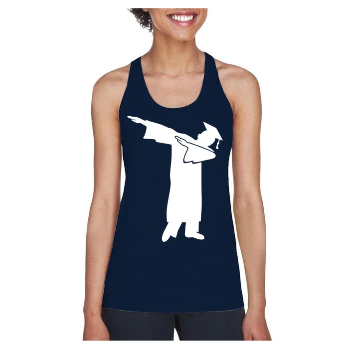 Dabbing Graduate Funny Graduation Women's Racerback Tank