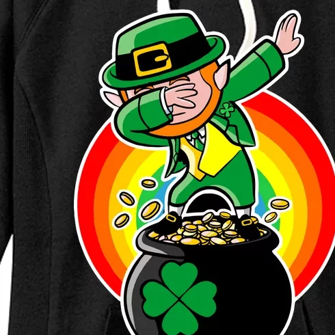 Dabbing Leprechaun Funny Irish Dab St. Patrick's Day Women's Fleece Hoodie