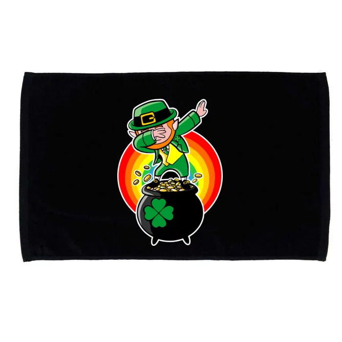 Dabbing Leprechaun Funny Irish Dab St. Patrick's Day Microfiber Hand Towel