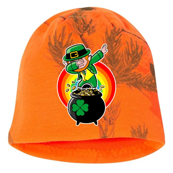 Dabbing Leprechaun Funny Irish Dab St. Patrick's Day Kati - Camo Knit Beanie