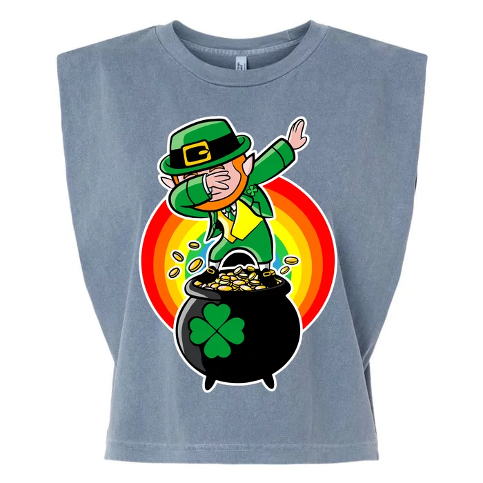 Dabbing Leprechaun Funny Irish Dab St. Patrick's Day Garment-Dyed Women's Muscle Tee