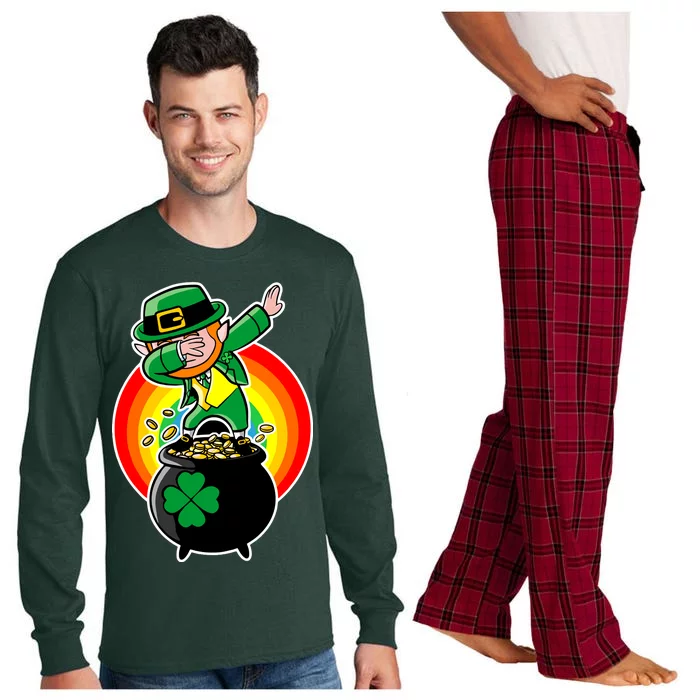 Dabbing Leprechaun Funny Irish Dab St. Patrick's Day Long Sleeve Pajama Set