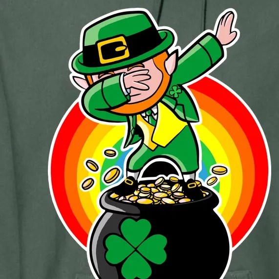 Dabbing Leprechaun Funny Irish Dab St. Patrick's Day Premium Hoodie