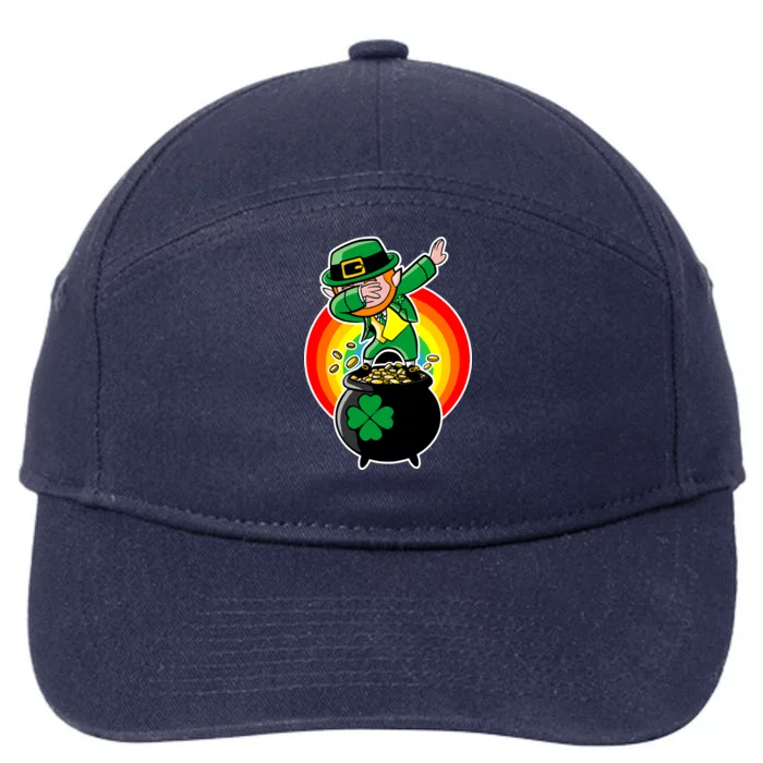 Dabbing Leprechaun Funny Irish Dab St. Patrick's Day 7-Panel Snapback Hat