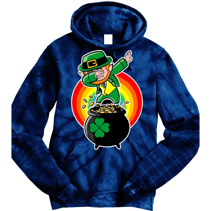 Dabbing Leprechaun Funny Irish Dab St. Patrick's Day Tie Dye Hoodie