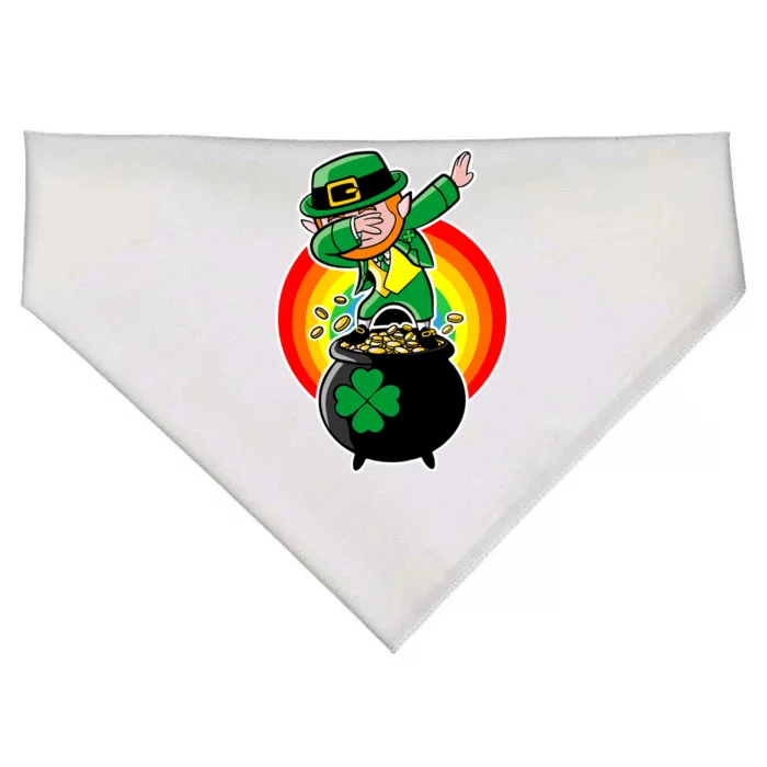 Dabbing Leprechaun Funny Irish Dab St. Patrick's Day USA-Made Doggie Bandana