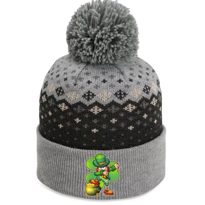 Dabbing Leprechaun Pot Of Gold The Baniff Cuffed Pom Beanie