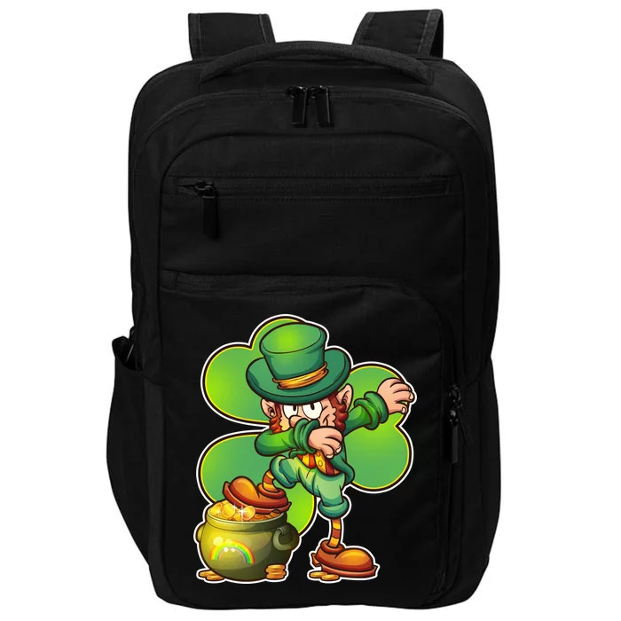 Dabbing Leprechaun Pot Of Gold Impact Tech Backpack