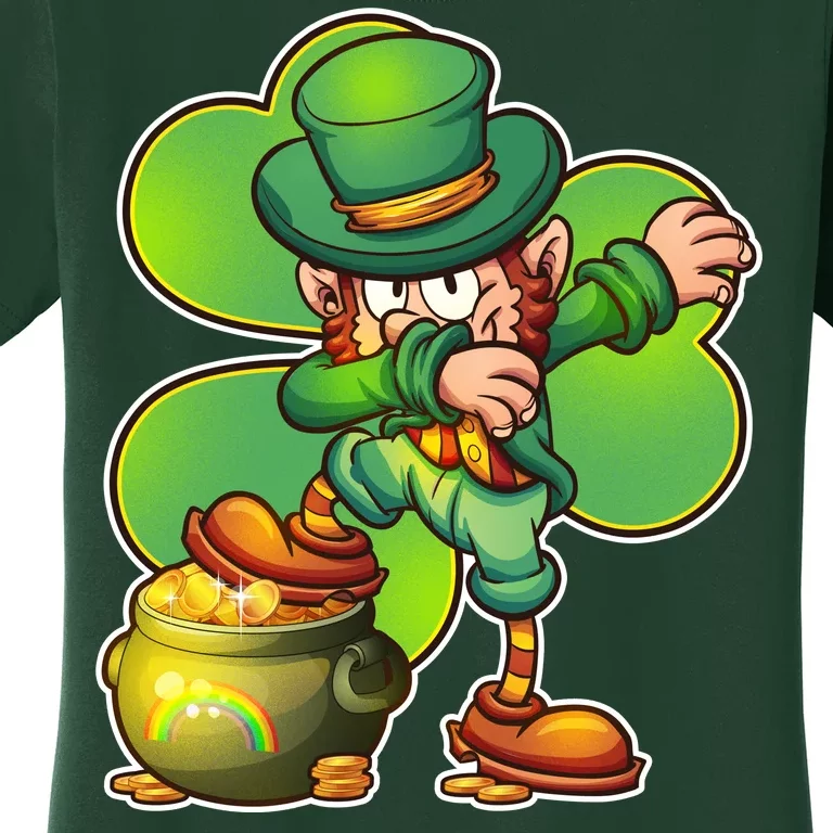 Dabbing Leprechaun Pot Of Gold Women's T-Shirt