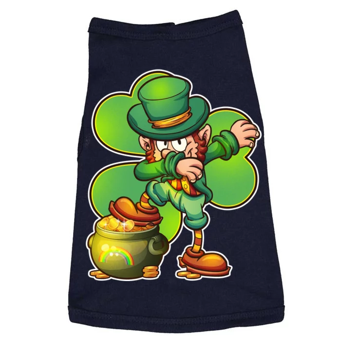 Dabbing Leprechaun Pot Of Gold Doggie Tank