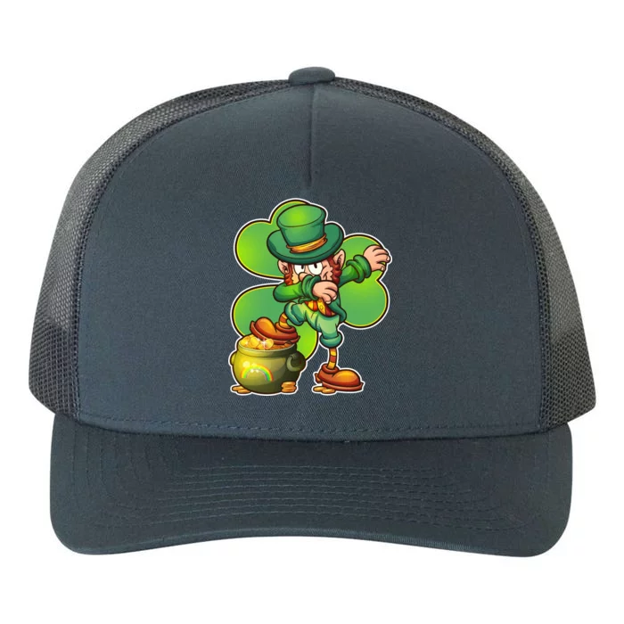 Dabbing Leprechaun Pot Of Gold Yupoong Adult 5-Panel Trucker Hat