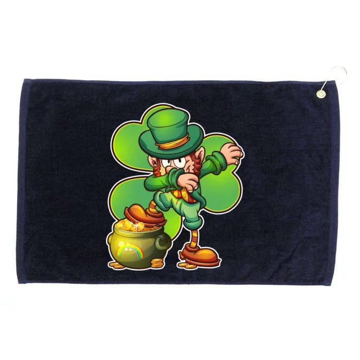 Dabbing Leprechaun Pot Of Gold Grommeted Golf Towel