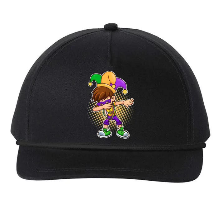 Dabbing Mardi Gras Jester Snapback Five-Panel Rope Hat