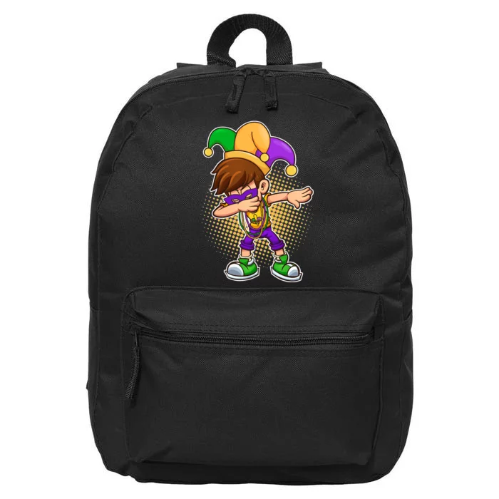 Dabbing Mardi Gras Jester 16 in Basic Backpack