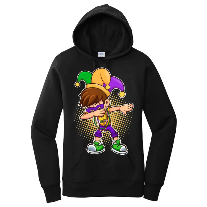 Dabbing Mardi Gras Jester Women's Pullover Hoodie