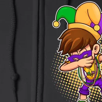 Dabbing Mardi Gras Jester Full Zip Hoodie