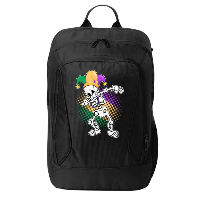 Dabbing Mardi Gras Skeleton City Backpack