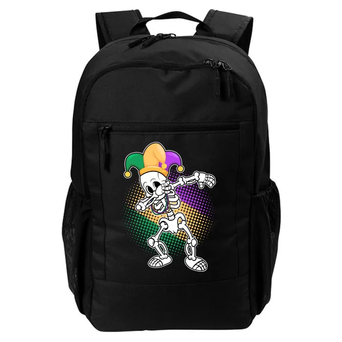 Dabbing Mardi Gras Skeleton Daily Commute Backpack