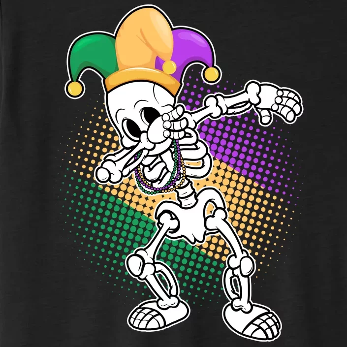 Dabbing Mardi Gras Skeleton ChromaSoft Performance T-Shirt