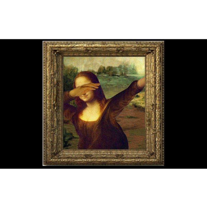 Dabbing Mona Lisa Bumper Sticker