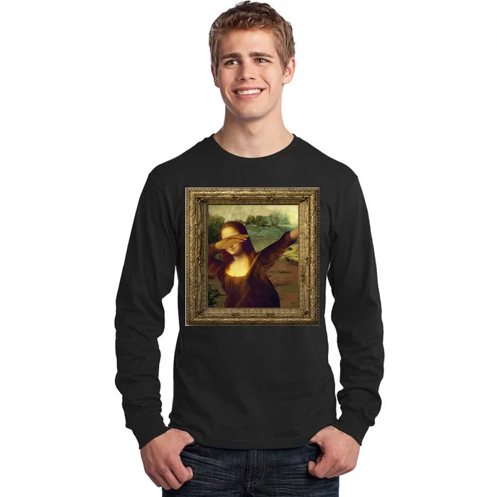 Dabbing Mona Lisa Tall Long Sleeve T-Shirt