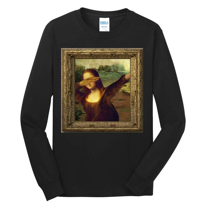 Dabbing Mona Lisa Tall Long Sleeve T-Shirt