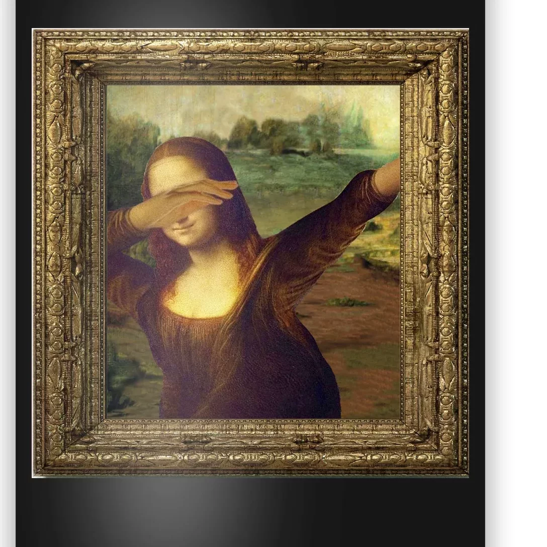 Dabbing Mona Lisa Poster