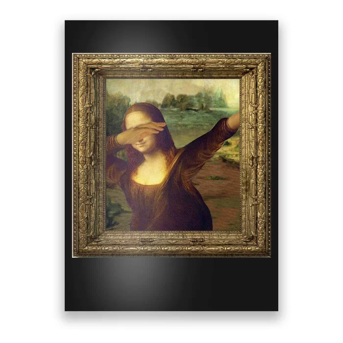 Dabbing Mona Lisa Poster