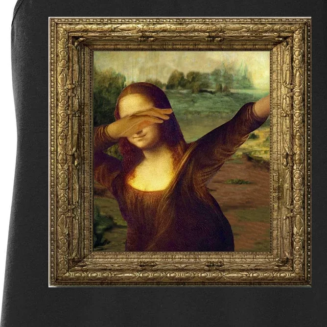 Dabbing Mona Lisa Women's Racerback Tank