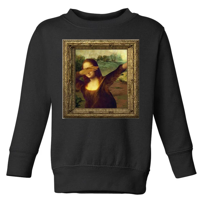 Dabbing Mona Lisa Toddler Sweatshirt