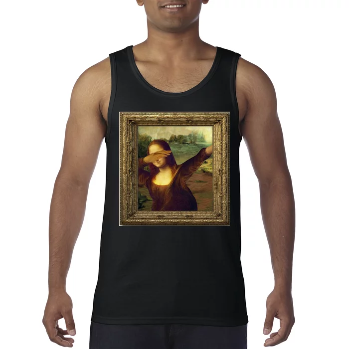 Dabbing Mona Lisa Tank Top