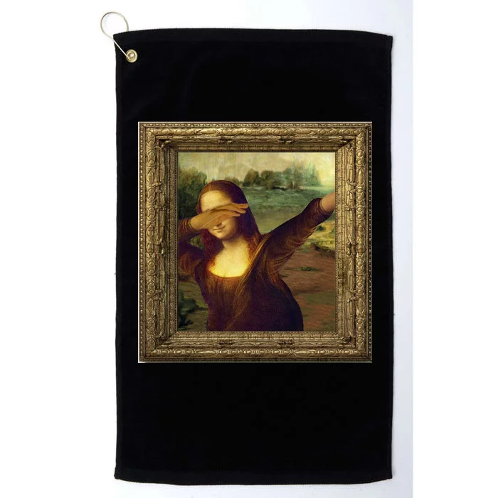 Dabbing Mona Lisa Platinum Collection Golf Towel