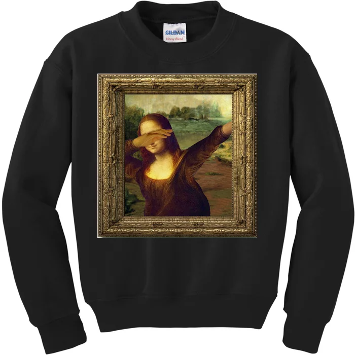 Dabbing Mona Lisa Kids Sweatshirt