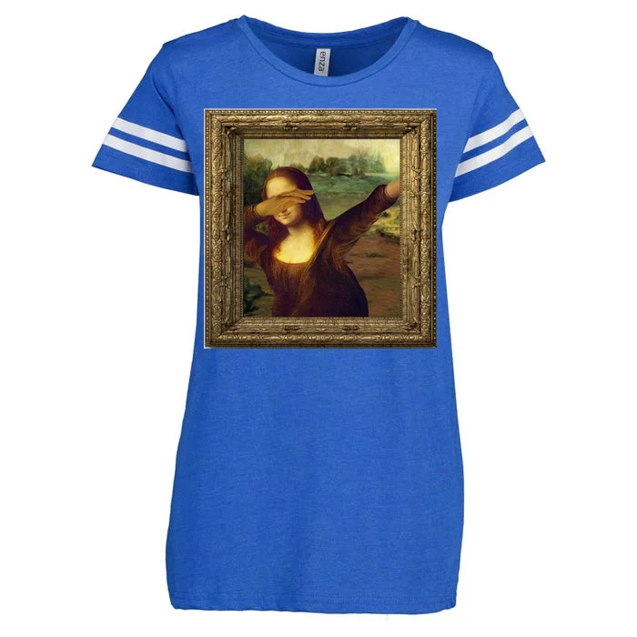 Dabbing Mona Lisa Enza Ladies Jersey Football T-Shirt