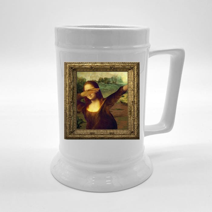 Dabbing Mona Lisa Front & Back Beer Stein