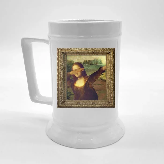 Dabbing Mona Lisa Front & Back Beer Stein