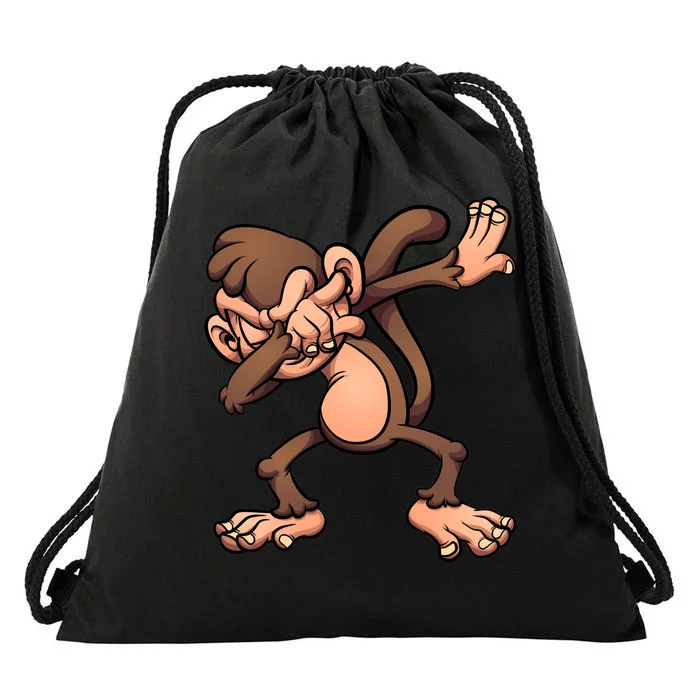 Dabbing Monkey Drawstring Bag