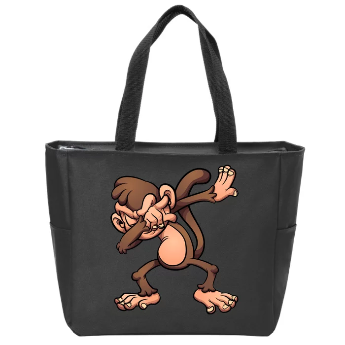 Dabbing Monkey Zip Tote Bag