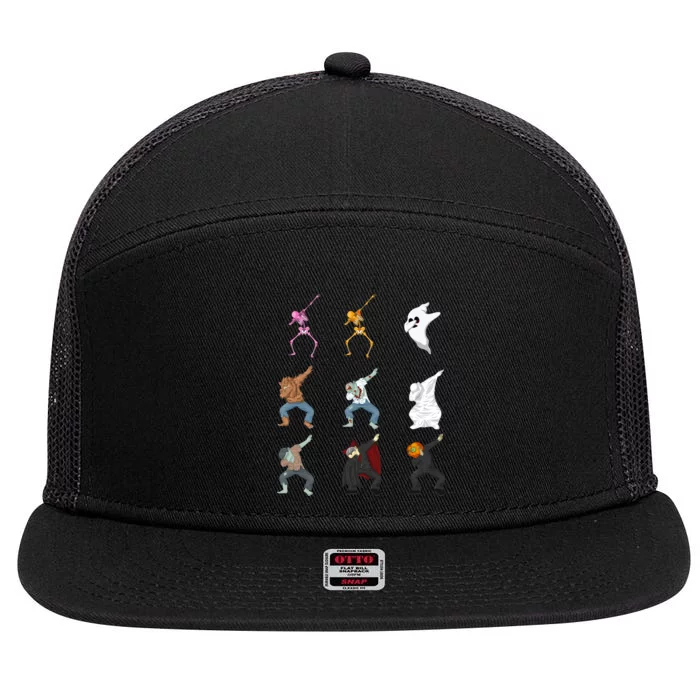 Dabbing Monsters 7 Panel Mesh Trucker Snapback Hat