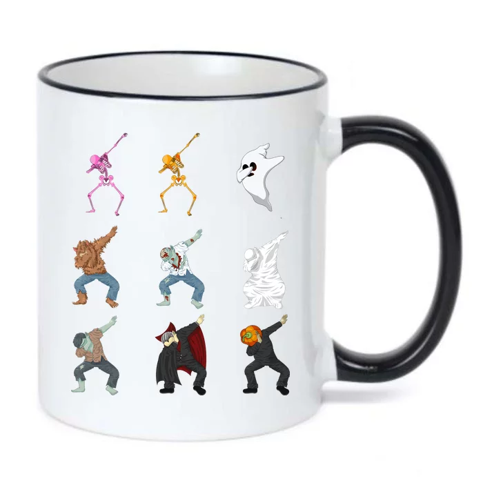 Dabbing Monsters Black Color Changing Mug