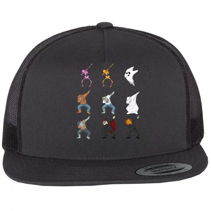 Dabbing Monsters Flat Bill Trucker Hat