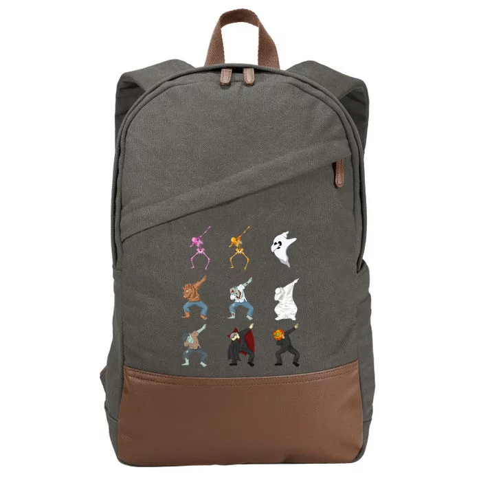 Dabbing Monsters Cotton Canvas Backpack