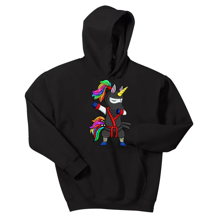 Dabbing ninja unicorn Kids Hoodie