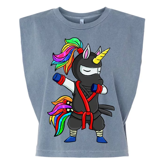 Dabbing ninja unicorn Garment-Dyed Women's Muscle Tee