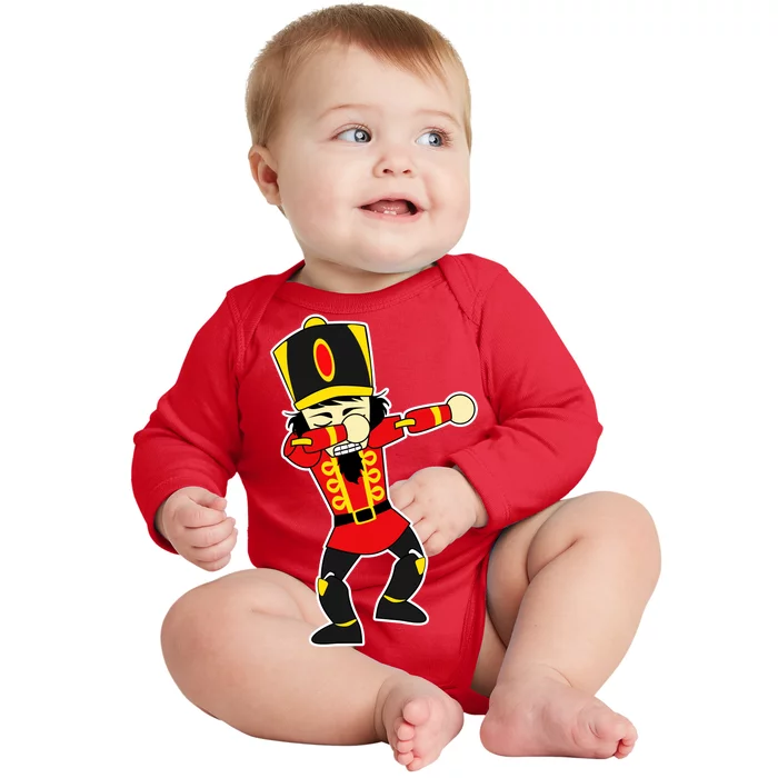 Dabbing Nutcracker Baby Long Sleeve Bodysuit