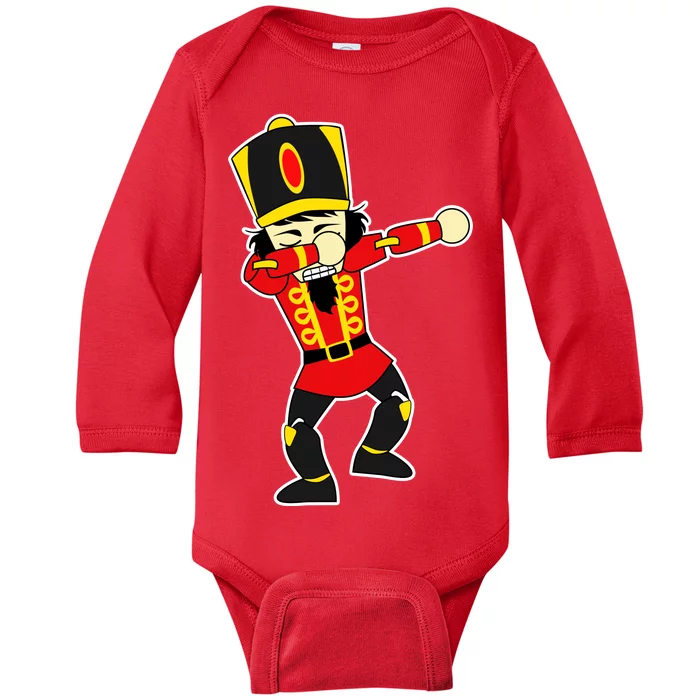 Dabbing Nutcracker Baby Long Sleeve Bodysuit